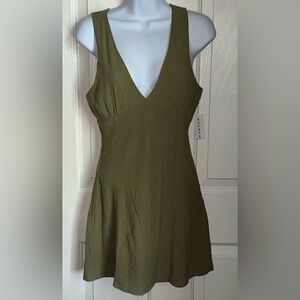 Olive Green Sleeveless Dress